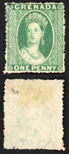 Grenada SG38 1d on 1/- Orange Cat 48 pounds