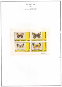 SCOTLAND - BERNERA - 1981 - Butterflies - 4v Imperf Sheet - MLH