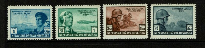 Croatia SC# B33 - B36 Color Trial Proofs MNH (See Notes) - S9601