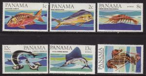 Panama #463-63A, C339-42 F-VF Mint NH ** Fish