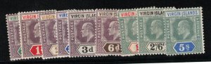 Virgin Islands #29 - #37Mint Fine - Very Fine Original Gum Hinged Set