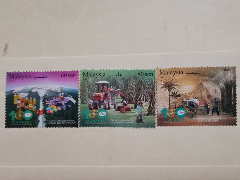 MALAYSIA 2017  THE 100th ANN OF PALM OIL INDUSTRY IN FINE MINT CONDITION