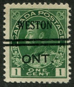 Canada Precancel WESTON 1-104