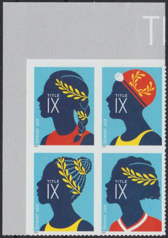 USA Sc. 5671a (58c) Title IX 2022 block of 4 MNH