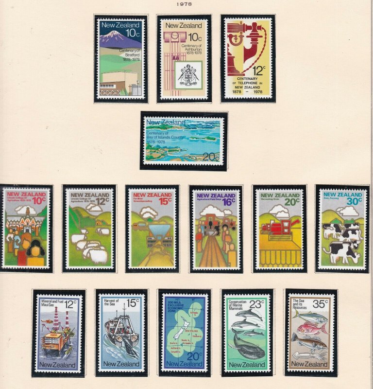 NEW ZEALAND ^^^^^1978  MNH   SETS   on page  $$@ sc167xxbza