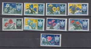 J44163 JL stamps 1953 san marino set mh #336-44 flowers