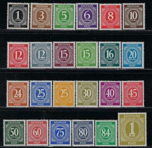 Germany AM Post Scott # 530 - 556, mint hr