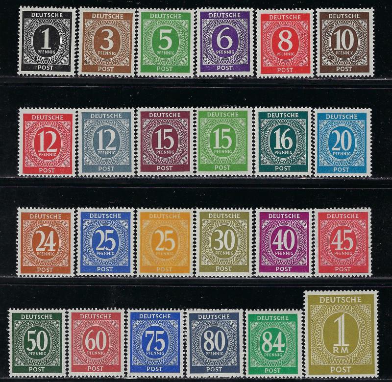 Germany AM Post Scott # 530 - 556, mint hr