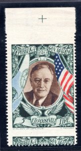 Roosevelt Lire 5 P.A. no. 63 varieties not catalogued MNH