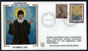 Vatican City Canonization Monk Charbel Makhlouf 1977 Cover