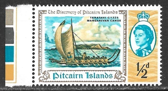 PITCAIRN ISLANDS 1967 1/2d Discovery of Pitcairn Island Issue Sc 67 MNH