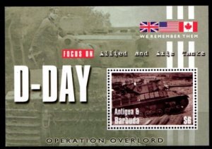 ANTIGUA - 2004 - D-Day. 60th Anniv  - Perf Min Sheet - Mint Never Hinged