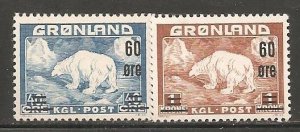 Greenland SC 39-40 Mint, Never Hinged