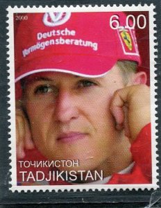 Tajikistan 2000 FORMULA 1 SCHUMACHER 1 value Perforated Mint (NH)