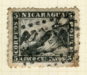 NICARAGUA; 1860s early classic Forged issue fine used 5c. value