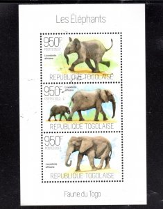 TOGO 2013 ELEPHANTS MINT VF NH O.G M/S3 ( 41TO)