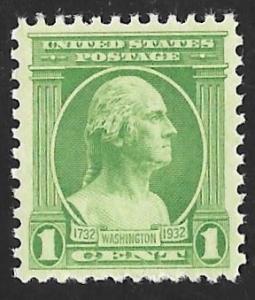 705 1 cent Washington, Stamp mint OG NH EGRADED XF 93 XXF