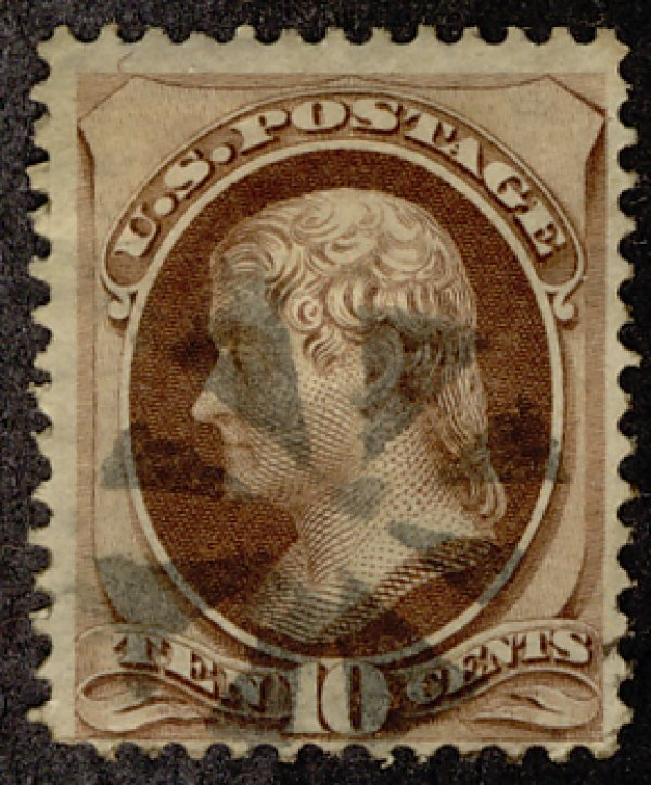 US #150 VF used, FANCY CANCEL,  super nice,  terrific color!