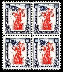US S7 MNH VF 25 Cent Postal Savings Block of 4