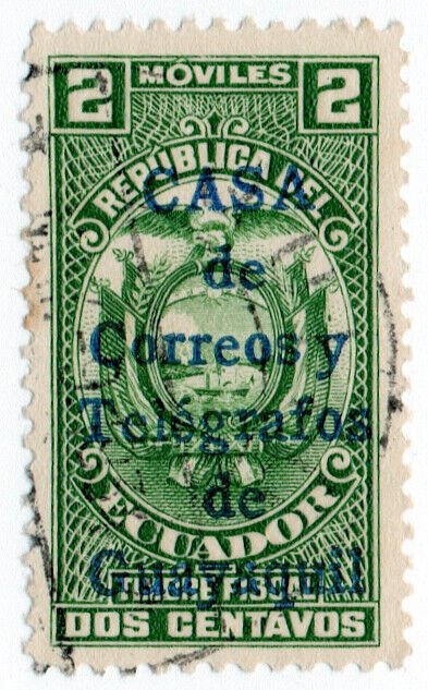 (I.B) Ecuador Telegraphs : Overprint 2c (Guayaquil)