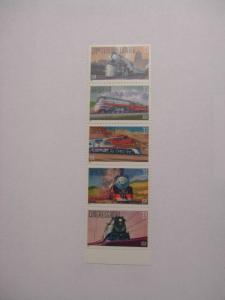 United States Scott  3333 - 3337 Trains strip of 5 Mint