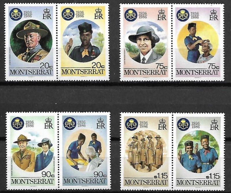 Montserrat 1986 ☀ Scouting - The 50th Anniversary of Girl Guides ☀ MNH**