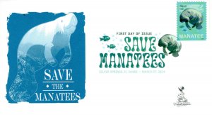 Save Manatees FDC w/ Digital Color Pictorial (DCP) cancellation  #1 of 2