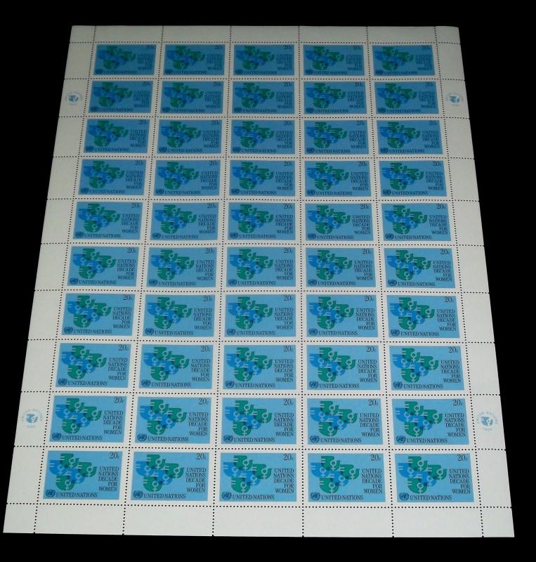 U.N,NEW YORK, #319, 1980, DECADE FOR WOMEN, MNH,  SHEET OF 50, NICE! LQQK!