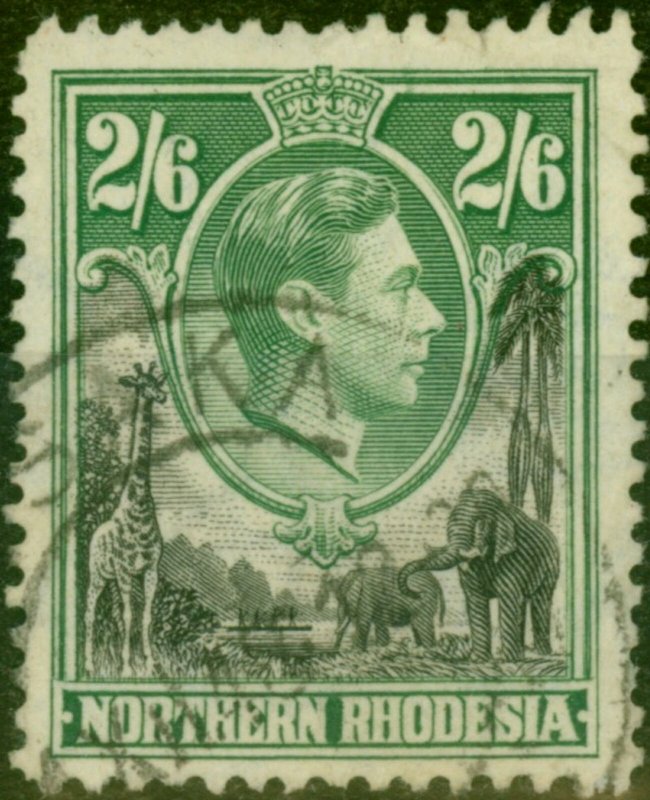 Northern Rhodesia 1938 2s6d Black & Green SG41 Fine Used