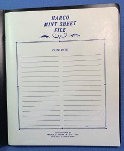 Harco Mint Sheet File -Vinyl Cover - 14 pages, holds 42 sheets - 10x12 inches 