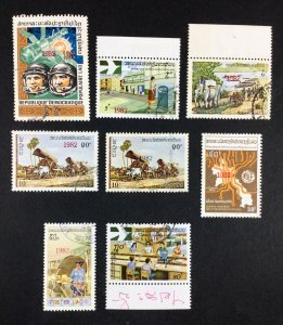 MOMEN: LAOS 1982 USED HIGH VALUE GROUP LOT #68239