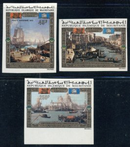 MALI MAURITANIA TCHAD NIGER: Four 1972 MNH Imperf Sets; UNESCO Venice Paintings
