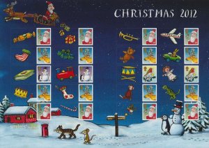 2012 Axel Scheffler Illustrations Christmas Royal Mail Smiler Sheet SG LS83 U/M