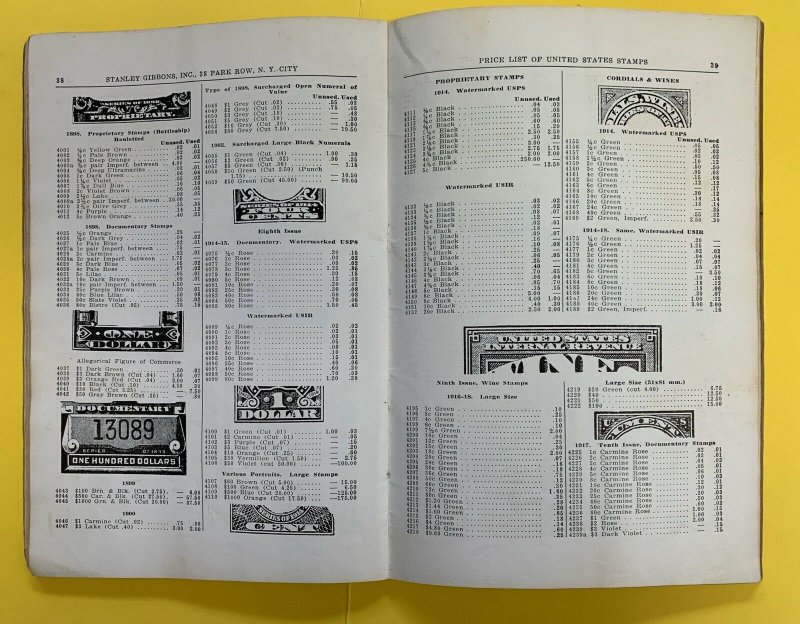 1932 Stanley Gibbons Inc. Descriptive & Illustrated Price List of U.S & B.N.A.