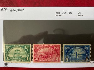 US Stamps - 614-616 - MNH - SCV = 38.75