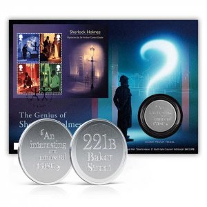 Royal Mail - The Genius of Sherlock Holmes - Limited Edition Silver Coin Cover