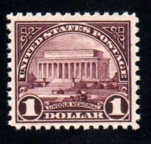 #571  One dollar violet brown