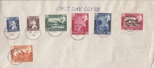 1954 ADEN Protectorate States of Seiyun, SG 29/35 first day cover dated 15 JA 54