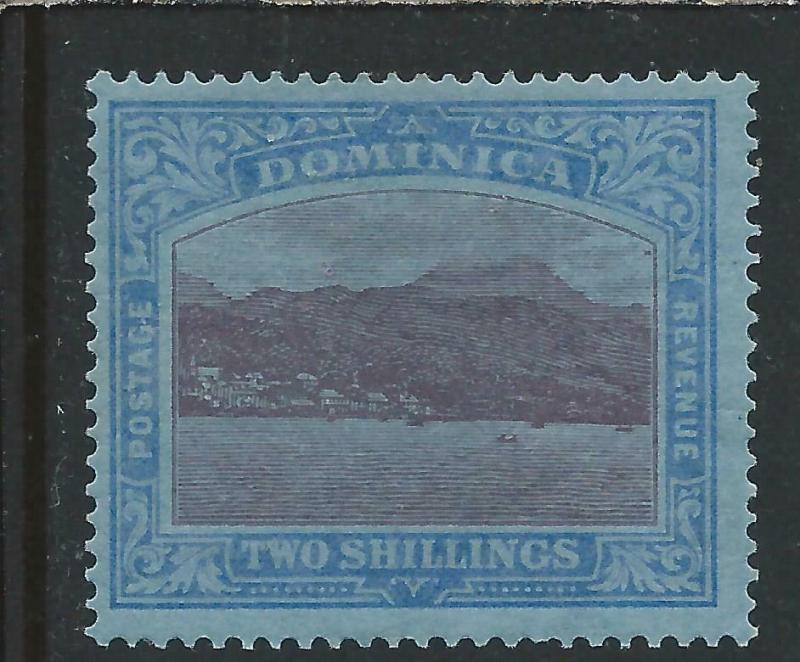 DOMINICA 1921-22 2s PURPLE & BLUE/BLUE MM SG 69 CAT £50