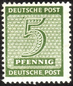 1945, Germany West Saxony 5pfg, MNH, Mi 128