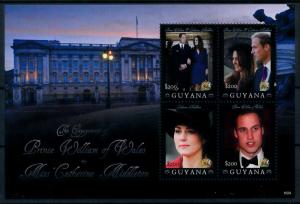 [76514] Guyana 2011 Royal Engagement Prince William & Kate Sheet MNH