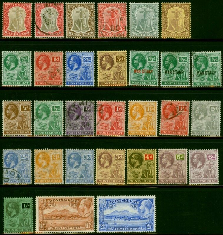 Montserrat 1903-32 Fine Mint & Used Selection CV £62