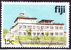 FIJI 1979 QEII 15c Multicoloured Architecture - Colonial War Memorial Hospit...