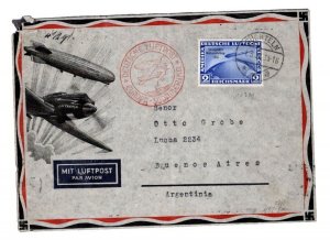 GERMAN US ZEPPELIN  CHICAGO #437 cat.800M($440.00) SOUTH AMERICA 1-3-34