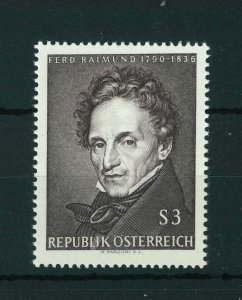 Austria 1965 Birth Anniversary of Ferdinand Raimund stamp. MNH. Sg 1446.