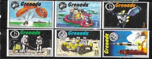 Grenada 1971 US Moon Missions Apollo Space Sc 421-426 MNH A2908