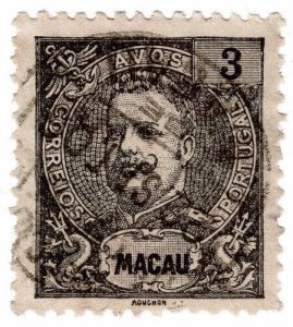 (I.B) Portugal Colonial Postal : Macau King Carlos 3a