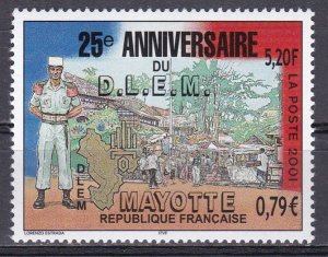 Mayotte, The 25th Anniversary of DLEM MNH / 2001