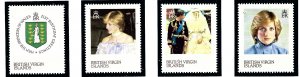 British Virgin Is 430-33 MNH 1982 Princess Diane    (ap1952)