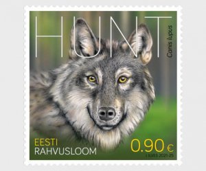 Stamps.Estonia 2021- Estonian National Animal – The Wolf.